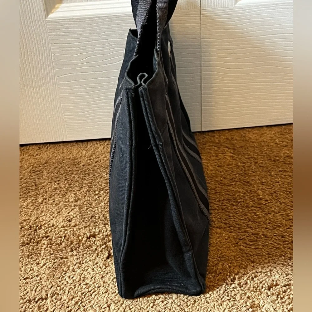 Black Hermes Canvas Tote Bag - Picture 8 of 16